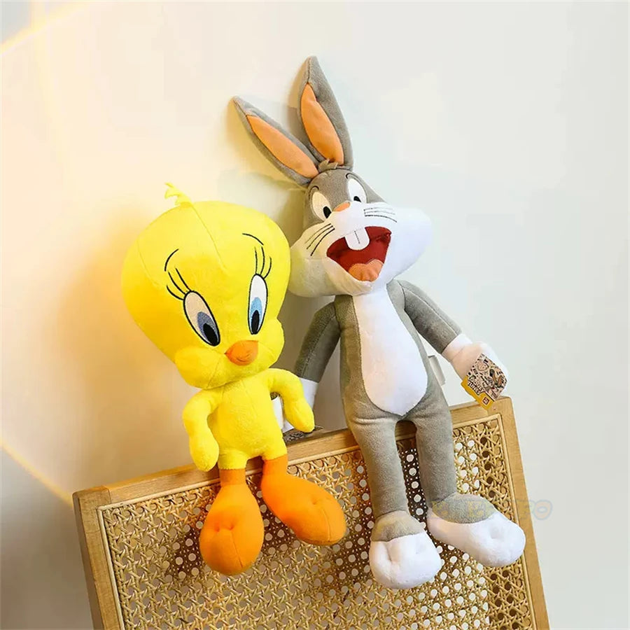 Looney Tunes Plush Toy Set — 20cm Bugs Bunny, 32cm Tweety, Lola Bunny & Daffy Cartoon Peluche