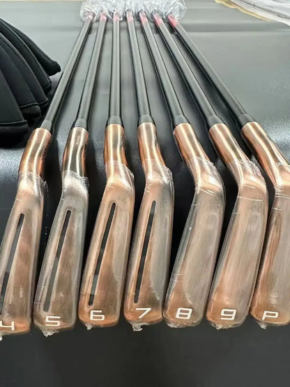 New Brand Golf Irons Copper Color Set – P790 456789P, 8pcs with Shaft & Grip, Free Head Cover, Free Shipping