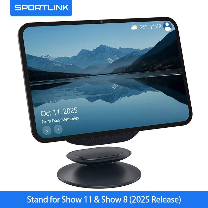 SPORTLINK Adjustable Desk Stand - Magnetic Anti-Slip Holder for Echo Show 11 & Show 8 2025 Edition