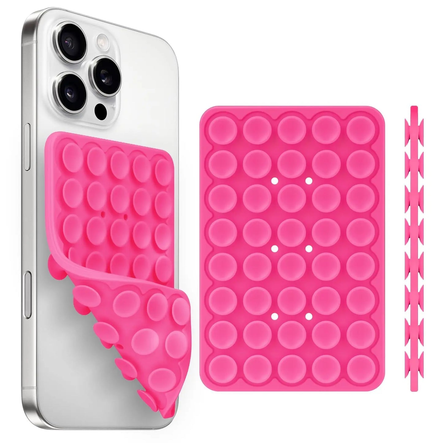 Silicone Suction Cup Phone Holder – Double-Sided, Anti-Slip Mobile Mount, Detachable Rubber Pad for Smartphones