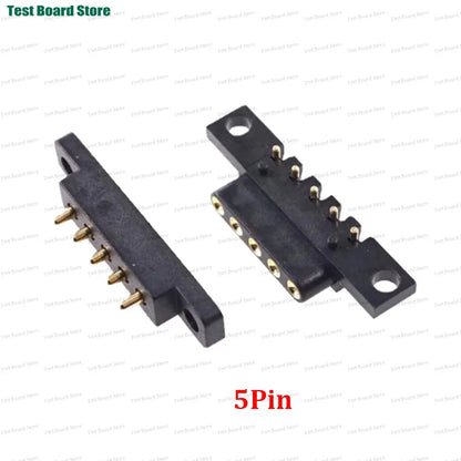 2A DC Magnetic Pogo Pin Connector - 2–8 Pin Spring-Loaded Male/Female Power Socket, 2.5/2.54/2.8mm Pitch, 1–5 Sets