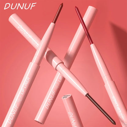 Matte Red Brown Lip Liner Pencil – Waterproof Slim Lip Contour Pen with Tapered Nib Long-Lasting Lip Stain