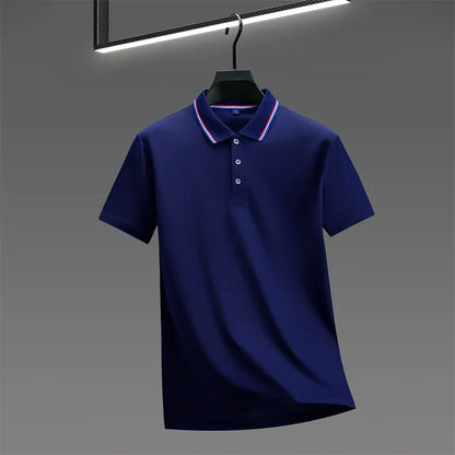 Men's Casual Polo Shirt - 2026 Solid Color Short Sleeve Summer Fashion Top