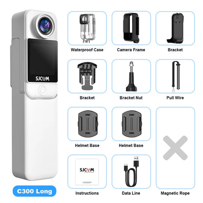 SJCAM C300 Pocket Action Camera 4K FHD – 30M Waterproof Sport Cam with 5G WiFi & Long Battery Life