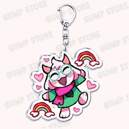 Deltarune & Undertale Keychains – Ralsei, Kris, Susie & Spamton Fan Gaming Accessories