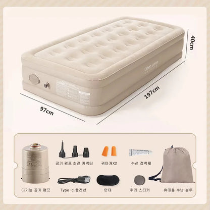 Outdoor Inflatable Air Mattress – Thickened Nap Bed & Air Cushion for Single or Double Use, Home & Travel