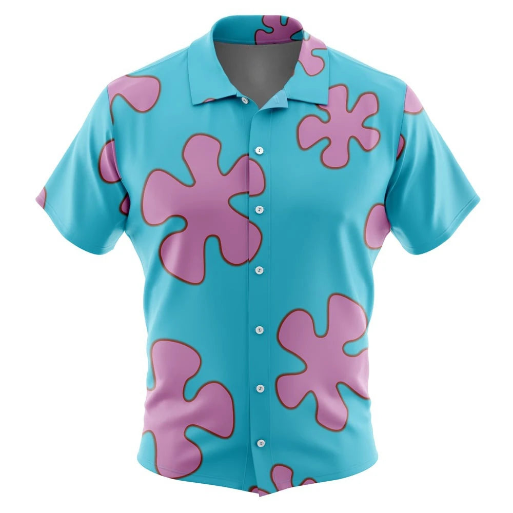 SpongeBob SquarePants Hawaiian Shirt - Breathable Quick Dry Short Sleeve Vacation Button Shirt for Men and Women