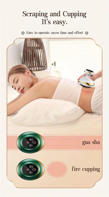 Electric Meridian Massage Brush – Full Body Cupping & Scraping Massager for Abdomen & Back Relief at Home