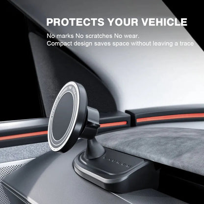 Magnetic Tesla Phone Holder – 360° Rotatable Car Mount for Model 3 Highland and Model Y Juniper