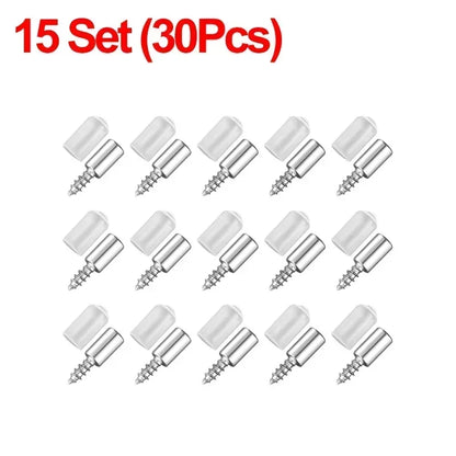 100/10PCS Self-Tapping Shelf Support Pegs – Wardrobe Partition Brackets with Non-Slip Sleeve for Fixed Shelf Installation Support