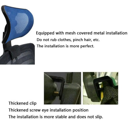 Adjustable Computer Chair Headrest Pillow, Neck Protection for Office Chairs, Headrest Accessory for Comfort and Support