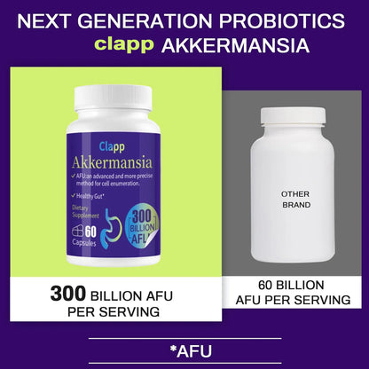 300 Billion AFU Akkermansia Muciniphila Probiotic – Live Digestion Support Supplement