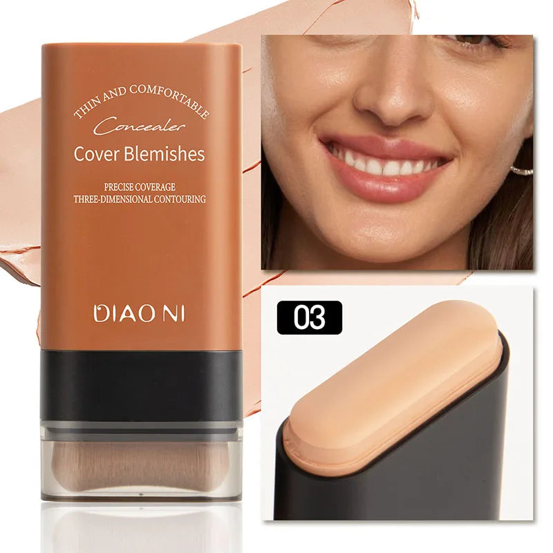 Eraser Foundation Stick – Velvet Moist Long-Lasting Liquid Concealer for Flawless Face Makeup