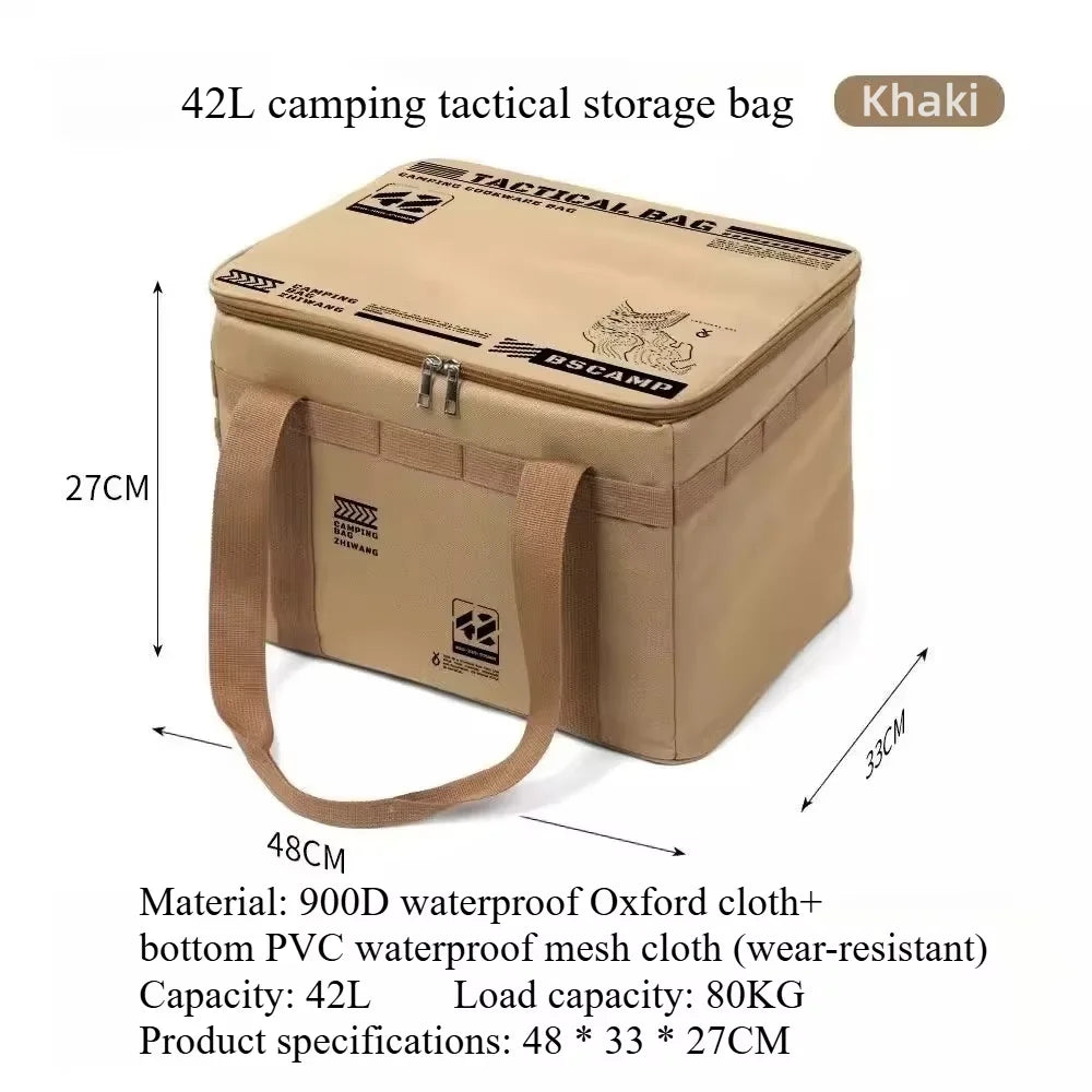 42L Large Outdoor Camping & Picnic Storage Box – Tactical Gear, Cookware & Equipment Organizer