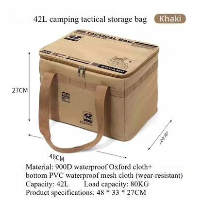 42L Large Outdoor Camping & Picnic Storage Box – Tactical Gear, Cookware & Equipment Organizer
