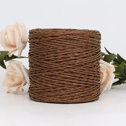 Raffia Straw Yarn - 100g Handmade Crochet Material for Summer Hats, Bags & DIY Handcraft Projects