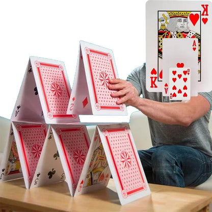 Jumbo Playing Cards — 2/4/6/9x Large Size Creative Design for Magic Tricks, Board Games & Fun Party Games for Adults