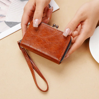 Lonny 4-Inch Zip-Up Card Holder – Women’s Buckle Coin Purse Clutch, Cross-Border Supply