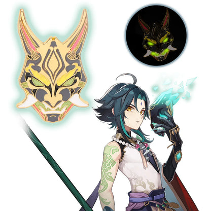 Genshin Impact Metal Brooch Pins - Primogem Xiao Vision Element Badge Cosplay Collectible Jewelry