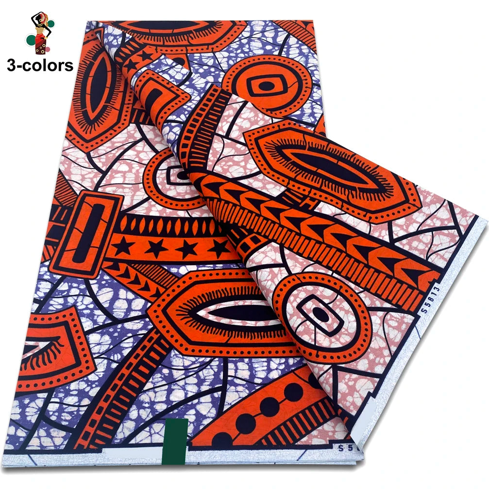 2026 Original African Wax Print Fabric - 100% Cotton Nigerian Ankara Batik Soft Pagne Material