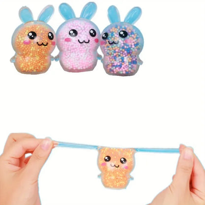 Squishy Bunny Stress Balls – Colorful Rabbit Fidget Toy for Kids & Girls, Perfect for Easter Basket Stuffers