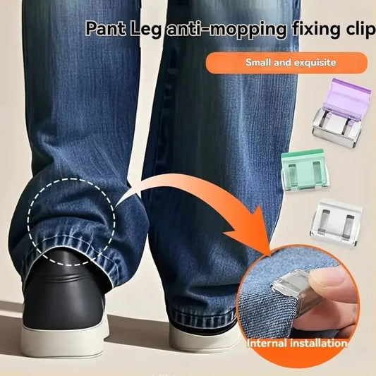 10PCS Multi-Function Clothing Clips – Adjustable Pants Leg & Sleeve Holder Clips for Clothes, Anti-Slip Garment Pins