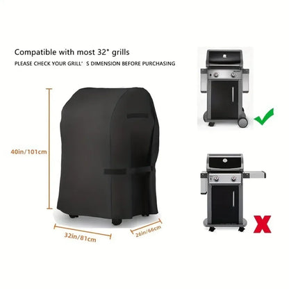 Heavy-Duty Waterproof BBQ Grill Cover – Outdoor Dustproof Anti-UV Rain Protection for Barbecue Grills