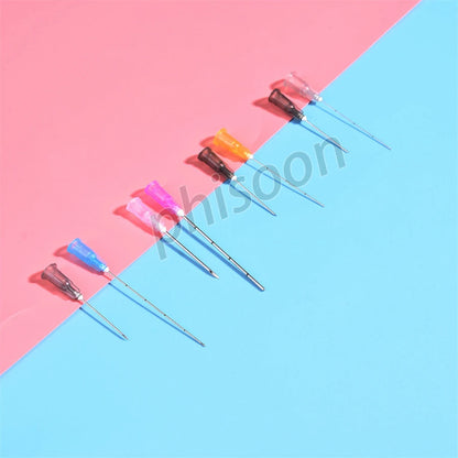 Fine Micro Korea Cannula Needle Tips – 18G-30G Syringe Endo Needles, Plain & Notched Ends, 2PCS/Pack, 10-Pack