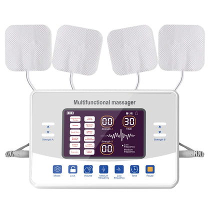 EMS Electric Muscle Stimulator — TENS Pulse Massager for Physiotherapy, Pain Relief, and Muscle Relaxation, Rechargeable Health Device