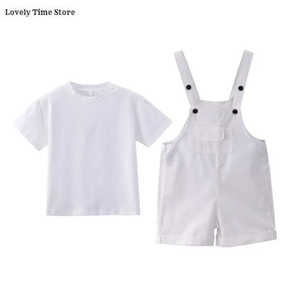 Kids Hip Hop Candy Color Overalls – Girls & Boys Suspender Shorts Jumpsuit Romper Streetwear