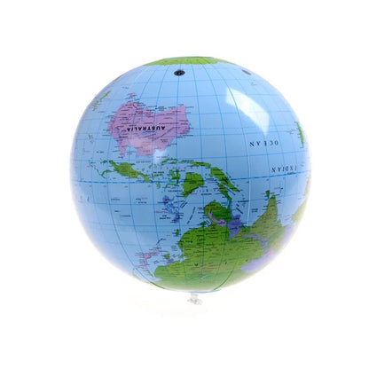 30-40CM Inflatable Earth Globe – Early Educational Geography Map Balloon Toy, Beach Ball