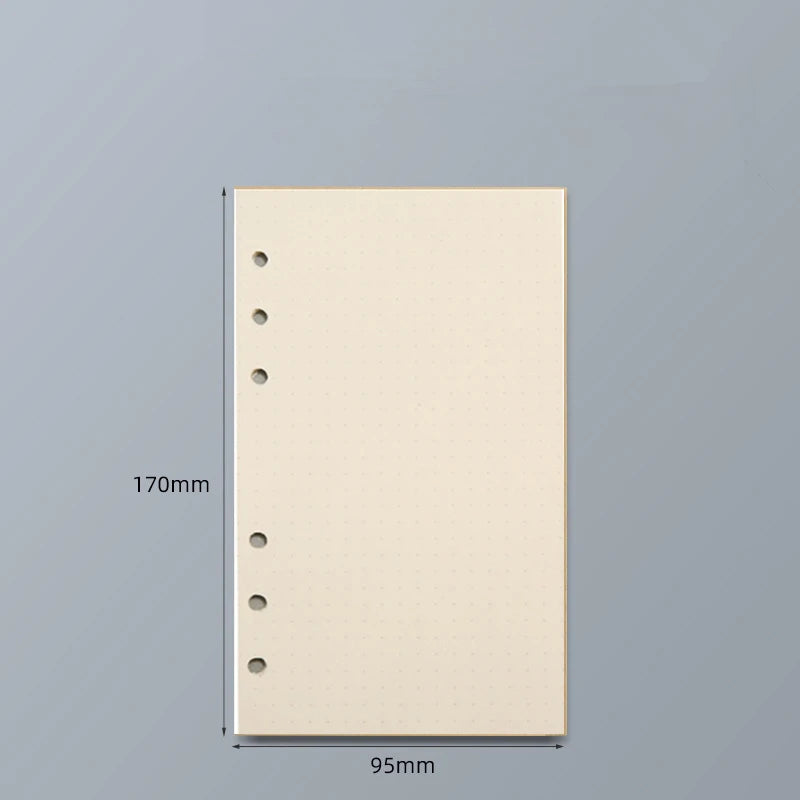 45 Sheets A5 A6 A7 Loose Leaf Notebook Refill – Spiral Binder Pages, Lined, Blank & Grid Craft Paper Stationery