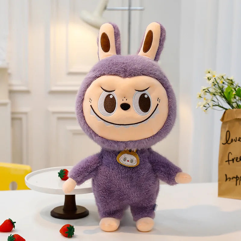 60cm Labubu Cute Rabbit Ragdoll Plush Toy – Soft Mink Fur Cartoon Pillow for Kids Christmas Gift
