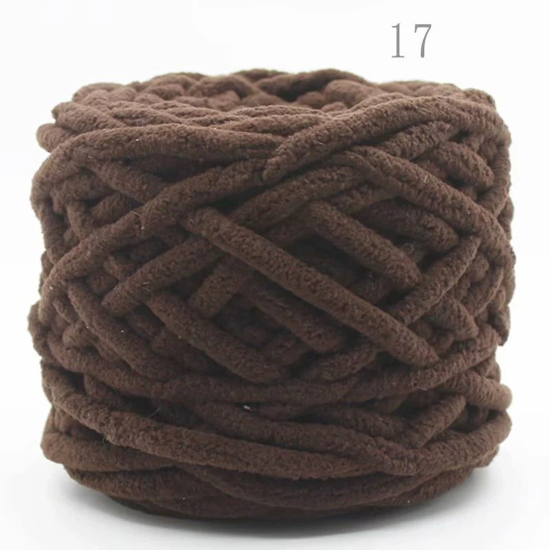3PCS 300g Soft Chenille Knitting Yarn – Thick Ice Strip Cotton Wool Yarn for DIY Handmade Blankets, Scarves & Craft Projects