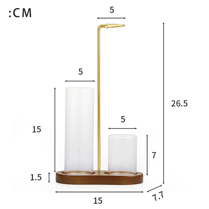 Solid Wood Incense Burner – Rubber Wood & Glass Design for Sandalwood & Fly Ash Incense
