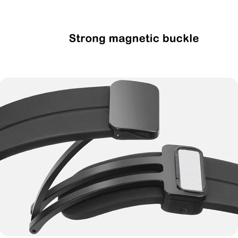 Samsung Galaxy Watch Magnetic Buckle Silicone Strap - Replacement Band for Watch 7/6/5 Pro/5/4 and Classic Models 40mm–47mm