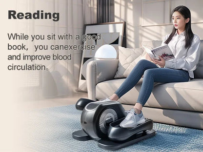 Under Desk Elliptical Machine – Leg Exerciser with Remote Control & 12 Adjustable Speeds, Quiet Elliptical Trainer