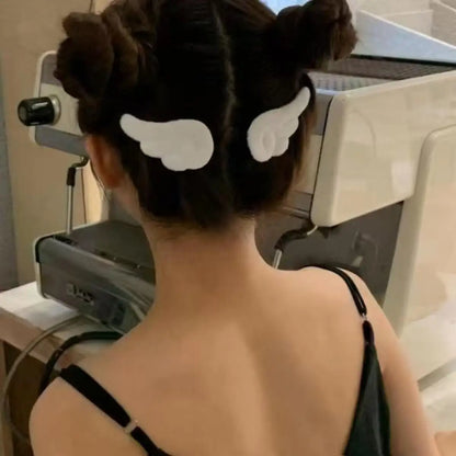 Sweet Angel Wing Plush Hair Clips - Cute Girls’ Bangs Hairpins & Fashion Side Clip Accessories