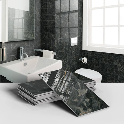 16PCS Marble Pattern Wall Stickers - Waterproof Oil-Proof PET Foam Kitchen Backsplash & Decorative Wallpaper Panels
