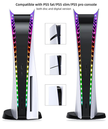 RGB LED Light Strip for PS5 Slim & PS5 Pro Console – Gaming Atmosphere Lighting for PlayStation 5 Setup