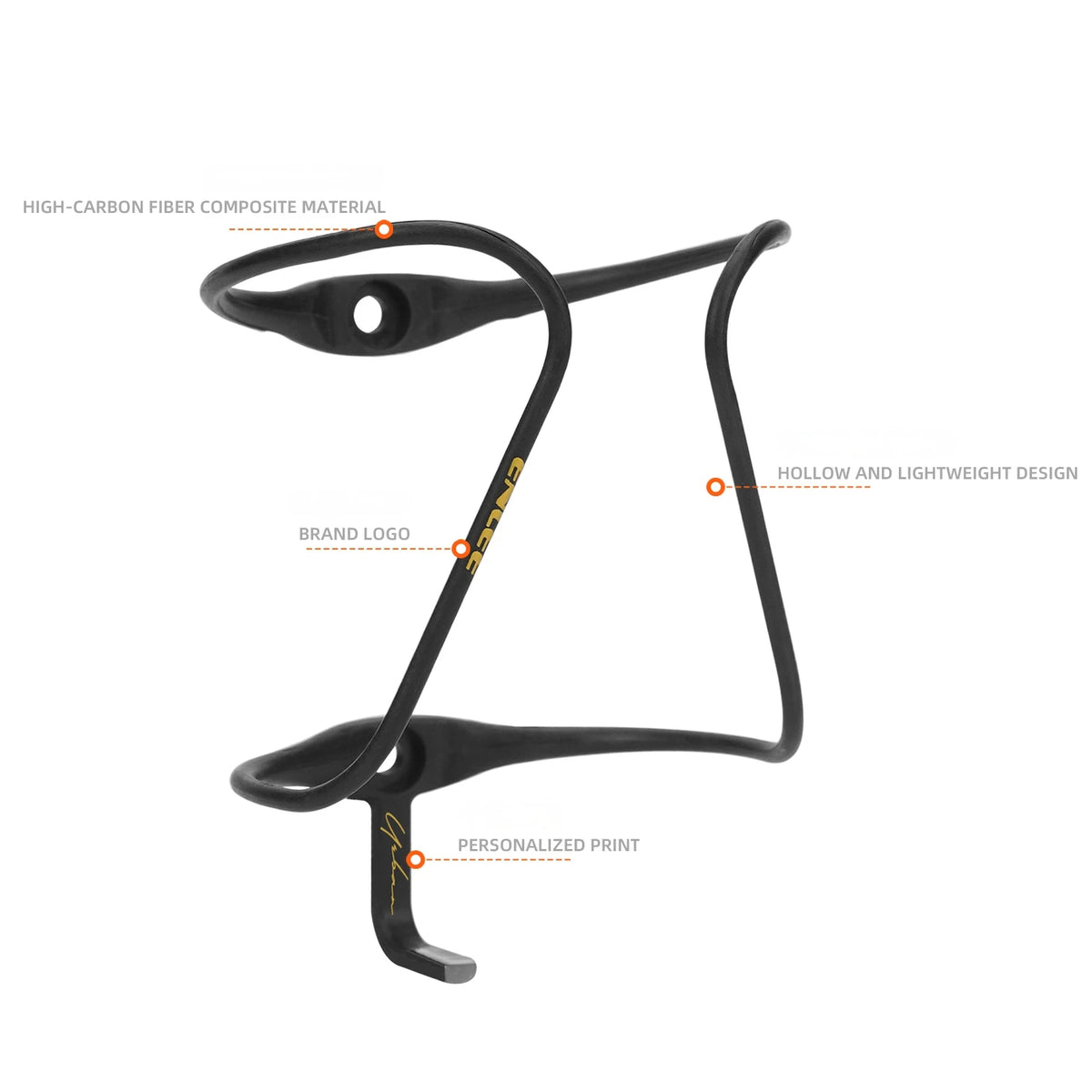 ENLEE 9.2g Carbon Fiber Bottle Cage - Ultra-Light Aerodynamic Cycling Water Bottle Holder for Road Racing Bikes