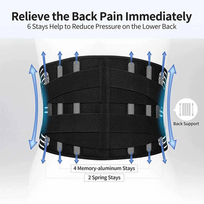 Double Pull Lumbar Support Belt — Orthopedic Waist Corset for Men & Women | Spine Decompression, Back Pain Relief & Waist Trainer Brace