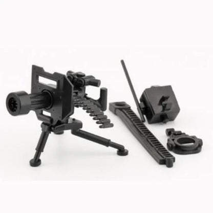 Military Building Blocks Soldier Set - Tactical Weapons Figures with Gatling Gun, Rifle, Mortar & Accessories Toy Kit