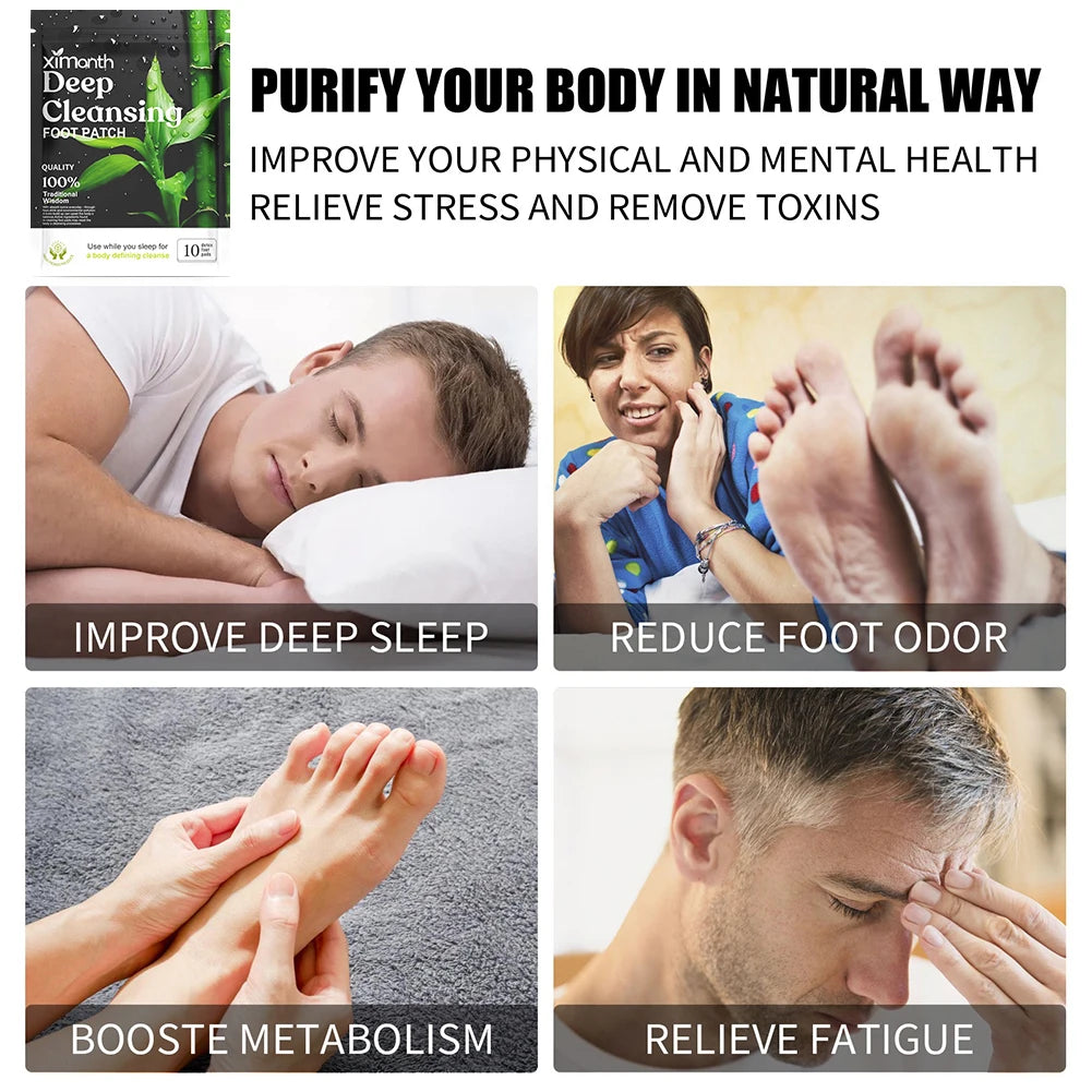 10-200PCS Detox Foot Patches – Herbal Stress Relief & Deep Sleep Aid | Foot Care & Body Detox Stickers