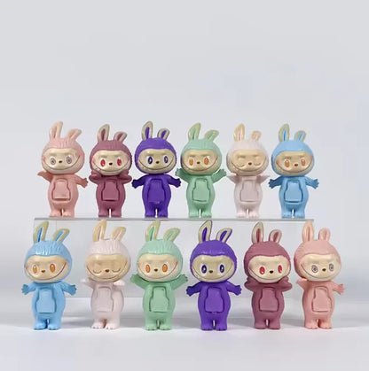Labubu Hippers Blind Box Figures — 1-12PCS PVC Action Dolls, Collectible Toy Set for Children, Birthday & Christmas Gifts