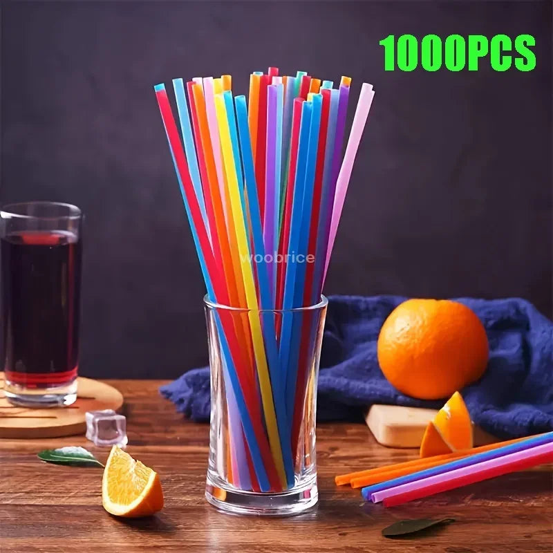 Multicolor Plastic Drinking Straws – Reusable Cola & Cocktail Straws for Bar, Party, Wedding, and Kitchen Use, Wholesale Pajitas