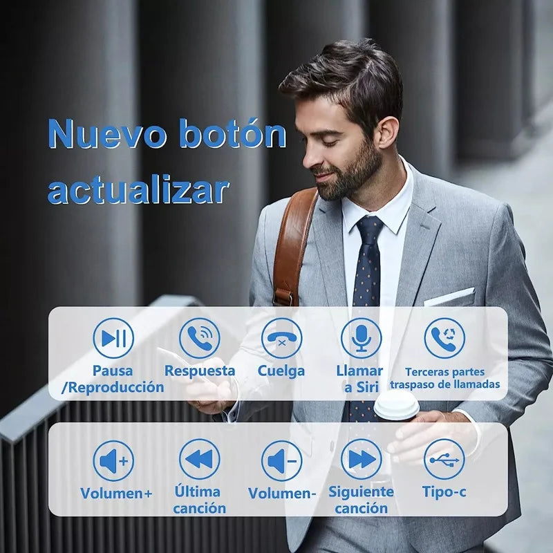 Wireless Bluetooth Headphones with Microphone – Noise Cancelling Handsfree Earphones for Business, Driving & Talking
