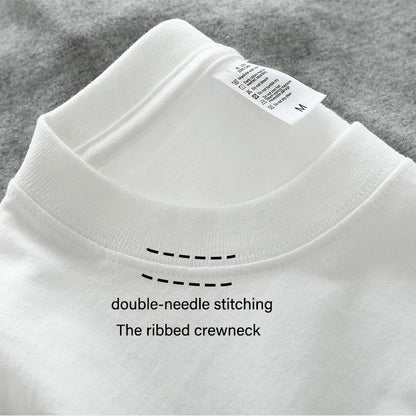 Dukeen Heavyweight Cotton T-Shirt - 280gsm Oversized Short Sleeve Casual Tee for Men Summer Streetwear