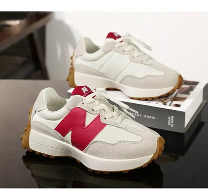 Children's Trendy Cushioned Sports Shoes - Soft Sole Lace-Up Running & Basketball Shoe