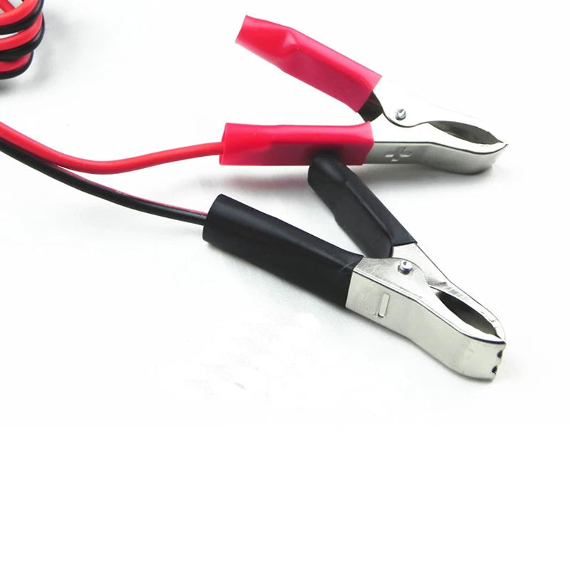 Car Battery Terminal Clip-On Adapter – 12V Cigarette Lighter Power Socket for Camping
